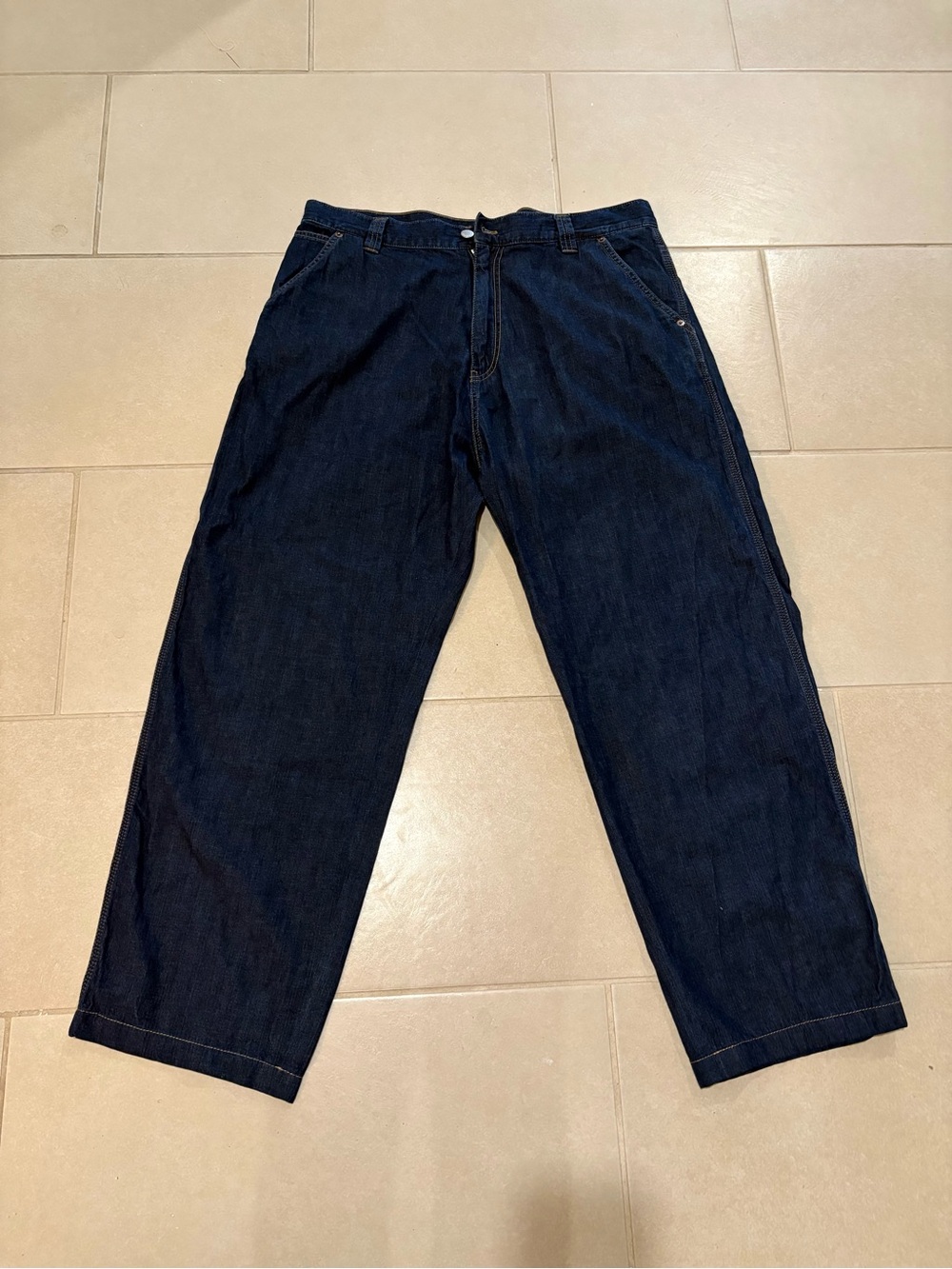 Authentic Women’s Prada Milano Denim Jeans Size XXL Dark Wash triangle logo